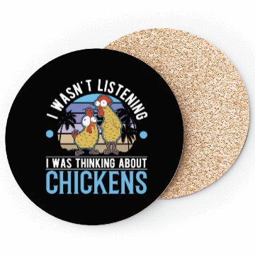 Discover Chickens Chicken Farm Farmer Coasters