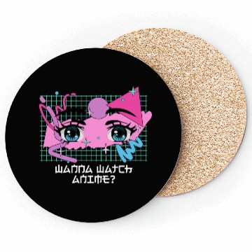 Discover Wanna Watch Anime Kawaii Japanese Cute Japan Anime Coasters