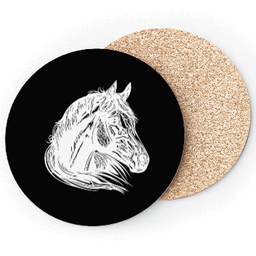 Discover Mares Horse Portrait With Beautiful Mane Coasters