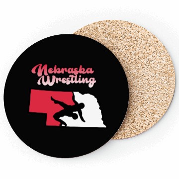 Discover Nebraska Wrestling (State Colors) Coasters