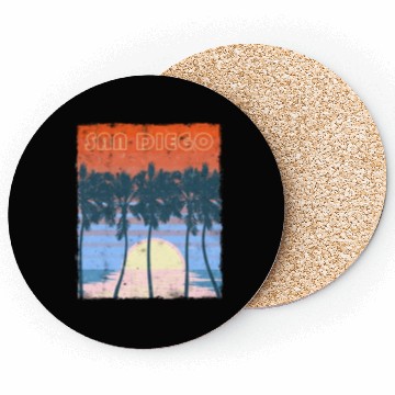 Discover San Diego Beach Family Vacation Keepsake Coasters