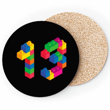Discover Cute Block Building 13rd Birthday Gift 13Year Old Coasters