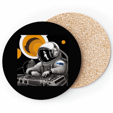 Discover Intricate detailed artwork of astronauts using Coasters