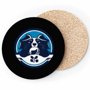 Discover Border Collie Round Portrait Coasters