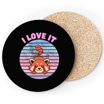Discover i love it red pandas Coasters