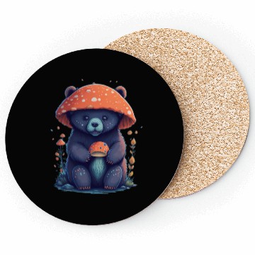 Discover a cute bear cub Coasters
