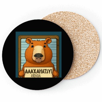 Discover Capybara Mugshot Outlaw: Wanted for 93 Felonies Na Coasters