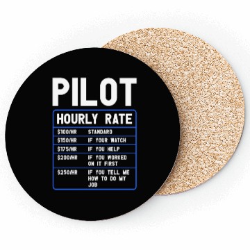 Discover Pilot Hourly Rate Funny Aviation Coasters