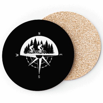 Discover MTB Compass Mountain Bike Couple In Love Coasters