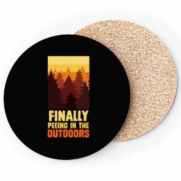 Discover Mountaineer funny Peeing outside Nature boy Coasters