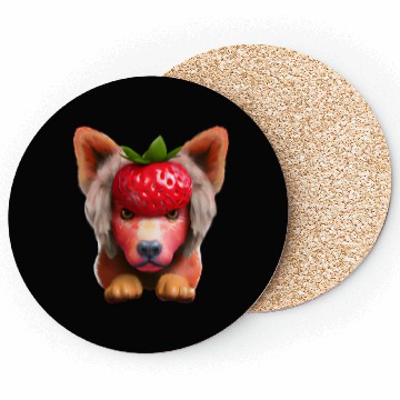 Discover Strawberry dog dog Coasters