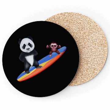 Discover Surfing panda and monkey Coasters