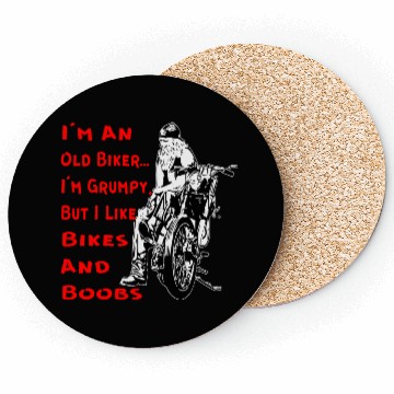 Discover I’m A Grumpy Old Biker ©WhiteTigerLLC.Com Coasters