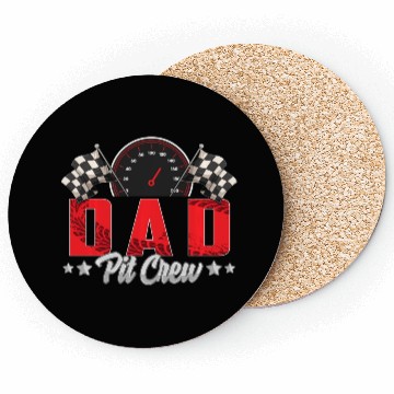 Discover Race Car Birthday Party Racing Family Dad Pit Crew Coasters