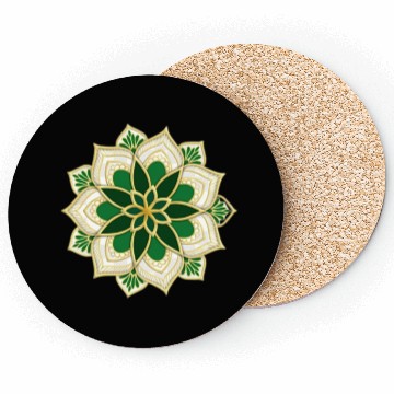 Discover green mandala for islamic holidays Coasters