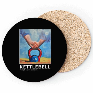 Discover Gym Kettlebell Painting Coasters