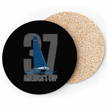 Discover America s Cup 37 Blue Coasters