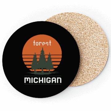 Discover Michigan forest Sunset Coasters