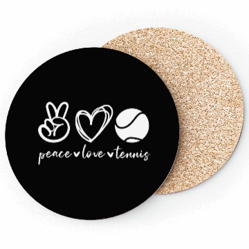 Discover Peace Love Tennis Coasters