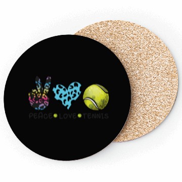 Discover Peace Love Tennis 2 Coasters