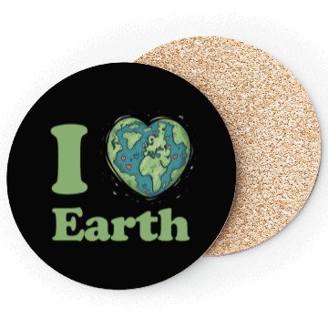 Discover I Love Earth Design. Cute Earth Day Environmental Coasters