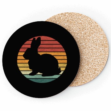 Discover Bunny Lover - Vintage Sunset Bunny Coasters