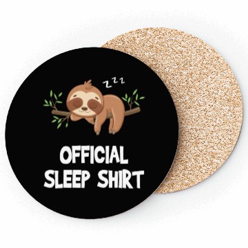 Discover Official Sleep Coasters Cute Funny Sloth Napping