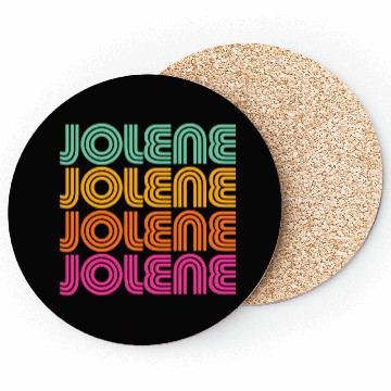 Discover Jolene Retro Vintage 70s 80s Rainbow Pink Song Sun Coasters