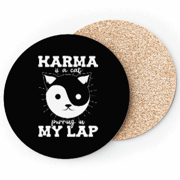Discover Karma is a Cat Purring in My Lap Witchcraft Tarot Coasters