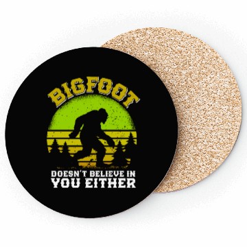 Discover Bigfoot Mountain fan Hiker funny Nature boy Coasters