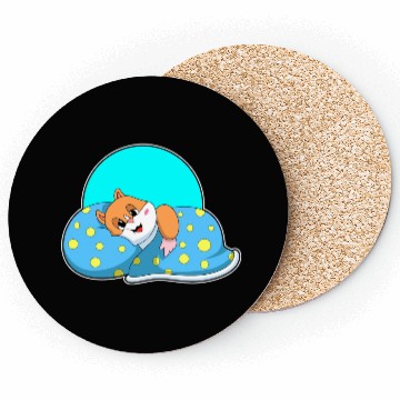 Discover Hamster At Sleeping With Blanket Coasters