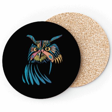 Discover Colorful Owl Bird Nature Coasters