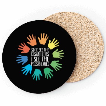 Discover I See Possabilities Special Education Teacher Coasters