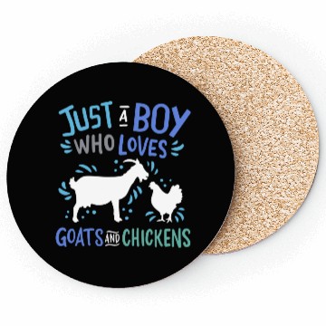 Discover Goat Chicken Farmer Coasters