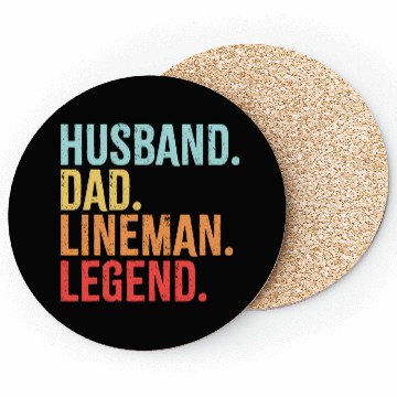 Discover Husband Dad Lineman Legend Coasters