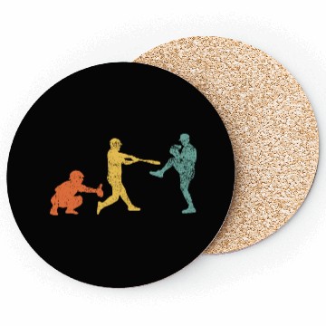 Discover Baseball Catcher Pitcher Batter Vintage Coasters