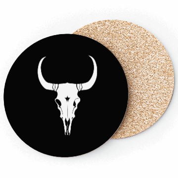Discover Cattle Skull Cow Skull Rodeo Western Skeleton Coasters