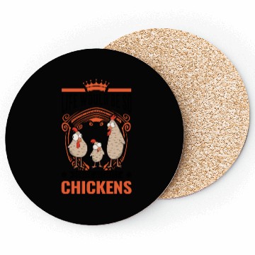 Discover Chickens Chicken Farm Farmer Coasters