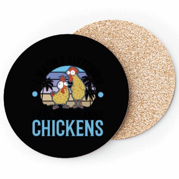Discover Chickens Chicken Farm Farmer Coasters