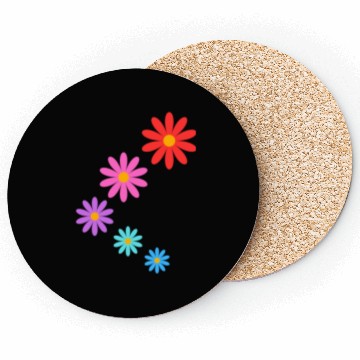 Discover falling multi colored flowers Coasters