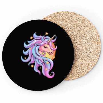 Discover Pastel Goth Unicorn Coasters