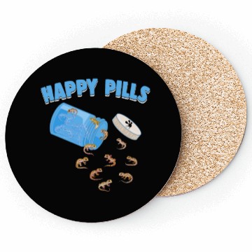 Discover Happy Pills Lizards Funny Leopard Gecko Lovers Coasters