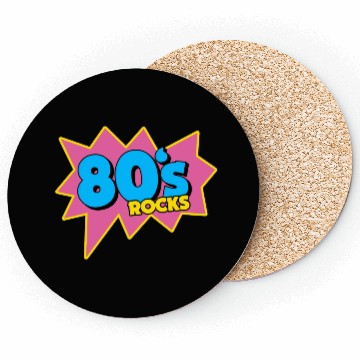 Discover 90s 80s Rocks Neon Rubic Cube Cassette Tape Coasters