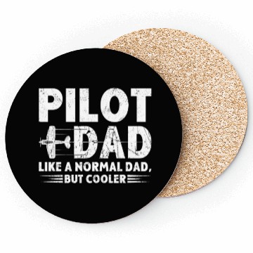 Discover For Dad Men Aviation Airplane Aircraft Coasters