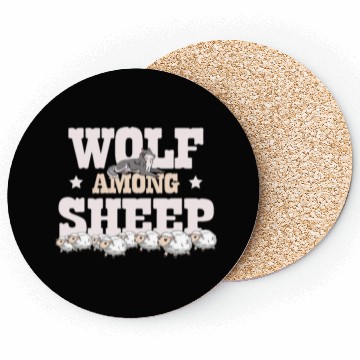 Discover Wolf Among Sheep Wolves Animal Werewolf Wolf Lover Coasters