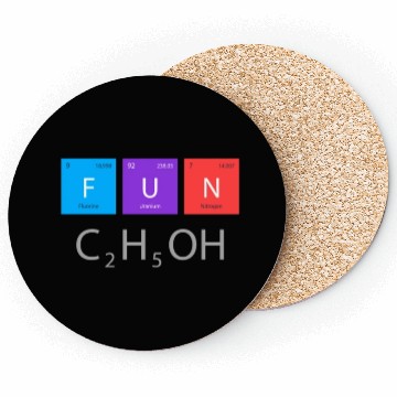 Discover Alcohol Ethanol Formula Chemistry Elements Drink Coasters