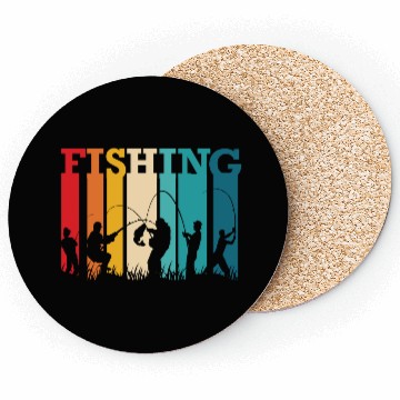 Discover Fishing fish vintage retro Coasters