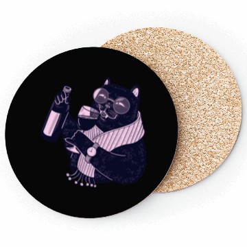 Discover drinker cat party Coasters wine lover