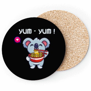 Discover Yum Yum Ramen Noodle China Noodle Koala Japan Fans Coasters