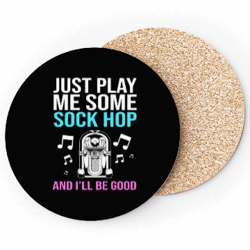 Discover Sock Hop Music Quote 50s Rockabilly Sock Hop Coasters